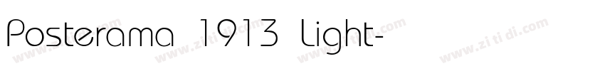 Posterama 1913 Light字体转换